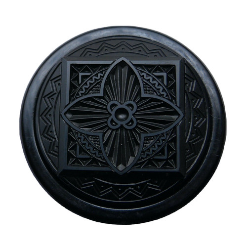 Bouton ancien verre noir - bouton,