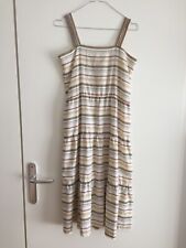 Robe vintage rayures beige