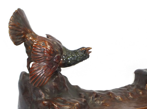 Bronze auerhahn inkwell - bronze,