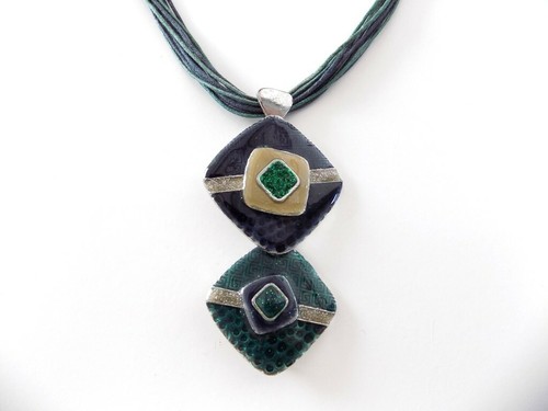 Collier vert bleu foncé - vert,