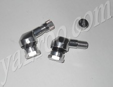 lot de 2 valves coudés alu
