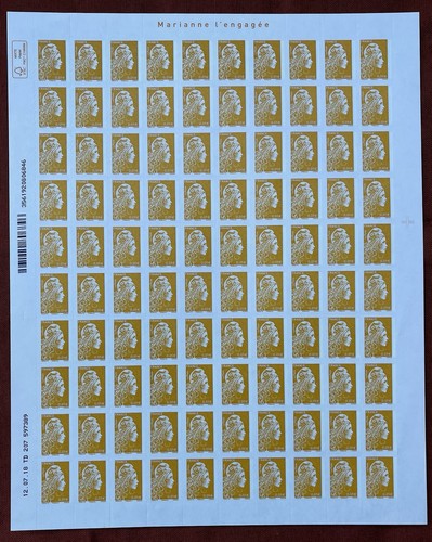 Timbre feuille entière - timbre,