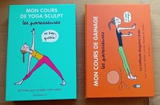 Mon cours de Yoga, les paresseuses - Lot de 2 boîtes de fiches : sculpt, gainage