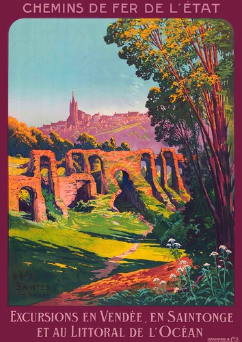 Affiche chemin fer état - affiche, de