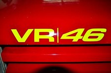 STICKER FLUO   VR 46 VALENTINO ROSSI COULEUR JAUNE FLUO 4x27,5cm  grand format