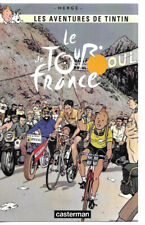 RARE / CARTE PHOTO - TINTIN ET MILOU TOUR DE FRANCE VELO CARD TIM STRUPPI BIKE