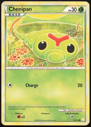 Carte pokémon chenipan 123 - carte,