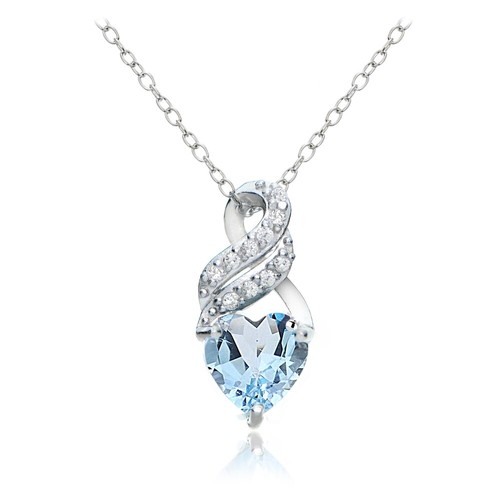 Argent sterling topaze bleu - argent,