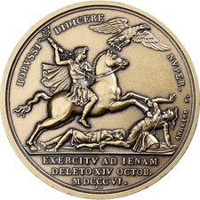 France, Médaille, Napoléon Ier, Bataille d'Iena, Bronze, SPL, Denon, Refrappe