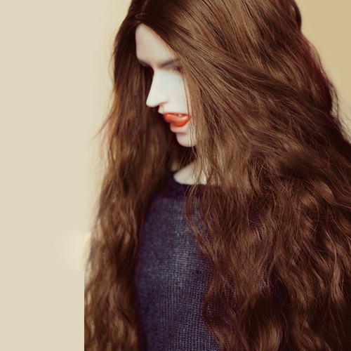 Bjd brown curly wave - 1/3,