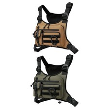Sac de poitrine avec support de téléphone et bandoulière réglable, gilet de