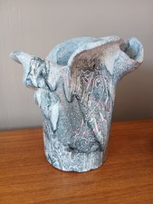 Grand vase vintage céramique signée Forme Libre Vallauris  La Borne 