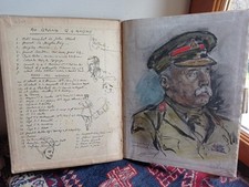 WW1 . Militaire Anglais Carnet de Croquis Lucien Jonas .WW1 1915