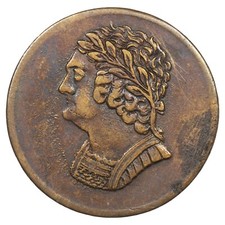 Canada - Bas-Canada - jeton 1/2 penny 1820 imitation harpe - laiton - CCT.LC-60C