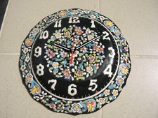 horloge ceramique  décorée