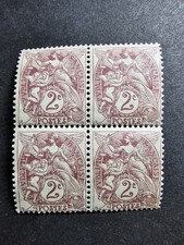 FRANCE TIMBRE BLANC BLOC DE 4