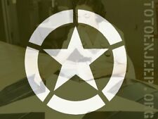 POCHOIR STENCIL MARQUAGE ETOILE SEGMENT 22"  POUCE jeep willys dodge us  ww2
