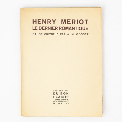 Gossez henry mériot ex - gossez,