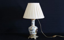 Lampe en porcelaine de Gien / Gien porcelain lamp