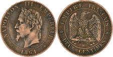FRANCE - 1861 - DEUX CENTIMES