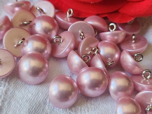 Lot boutons rose satiné - 16,