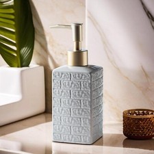 Céramique Premium Savon Liquide Lotion Distributeur Main Lave Brique Gris 350 ML