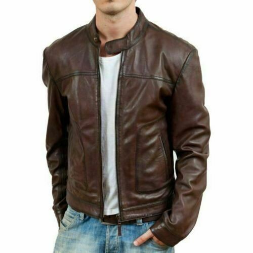Veste vintage cuir - en,