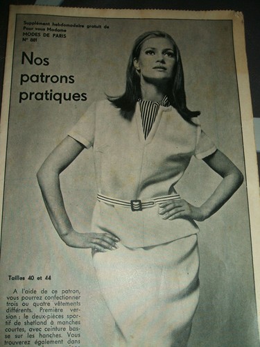 Ancien patron couture tracé