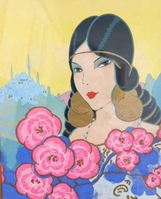 Ecole Orientale XXe Femme aux