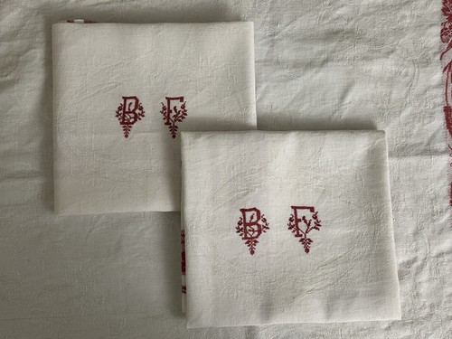 Lot anciennes serviettes - 2,