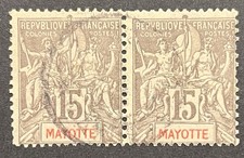 Colonie Mayotte 15c gris en