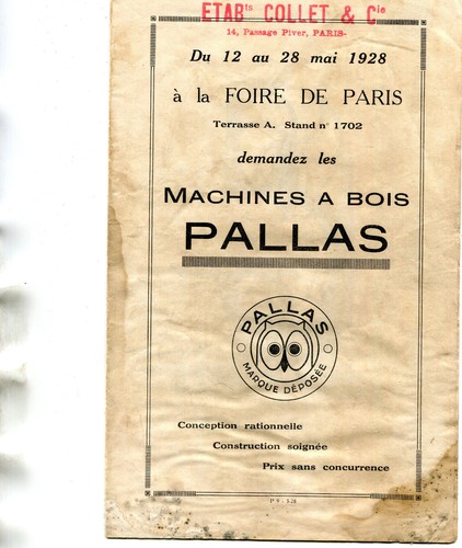 Livret machines bois pallas - bois,