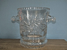 Très beau seau à champagne en cristal de Lorraine Grand Duc + boite de rangement