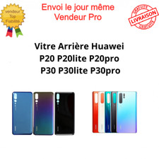 Vitre Arrière Huawei P20 P30 Pro Lite Cache Batterie Logo Adhésif