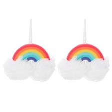 2 Pcs Houppette De Douche Accessoire Salle Bain Laveur Accessoires