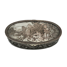 BOITE À BIJOUX - COFFRET MÉTAL ARGENTÉ - DÉCOR ROMANTIQUE