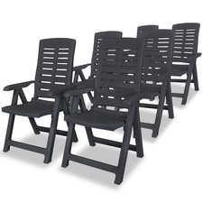 6x Chaise Inclinable de Jardin