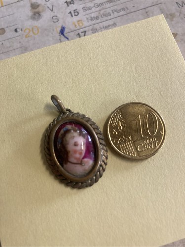Pendentif email limoges - email,