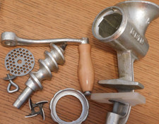 vintage HACHOIR à viande GEFU MANUEL de TABLE en ALUMINIUM à MANIVELLE à main