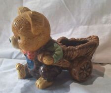 Pot De Fleur Ours avec chariot En céramique Made In Allemagne 