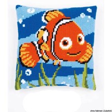 Coussin Vervaco au point de croix "Nemo", motif de broderie dessiné
