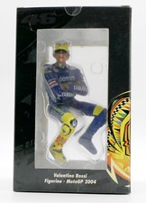 MINICHAMPS 1/12 FIGURINE DE VALENTINO ROSSI 2004 EN POSITION DEPART AVEC LUNETTE