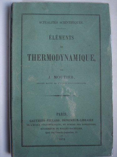 Elements thermodynamique - elements,