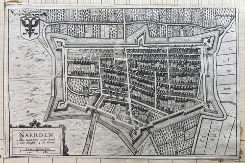 Gravure carte plan naarden - gravure,