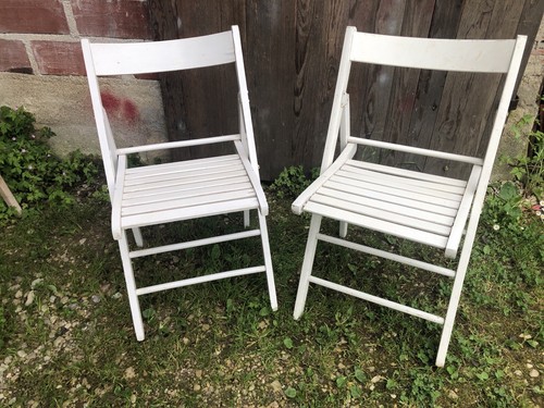 Paire chaise pliante en - paire,