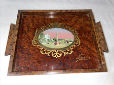 Plateau Ancien , Fixé Sous Verre , Nice 