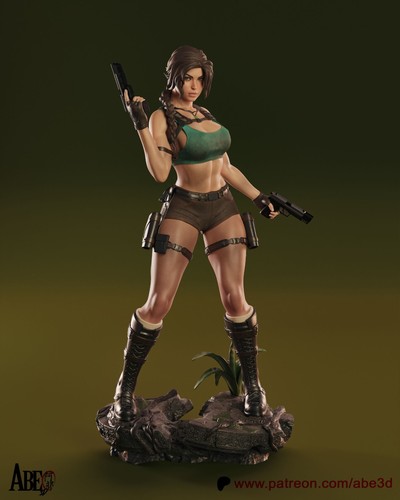 Lara croft statue print - statue, 3d