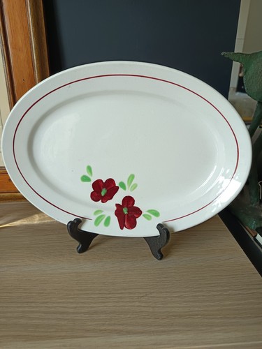Plat ovale faïence salins - plat,
