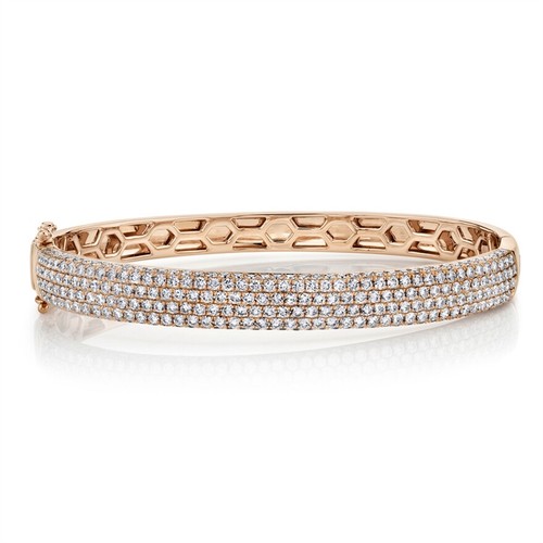 14k rose diamants pavé - rose,