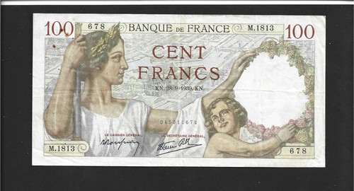 Billet banque france - banque, 100